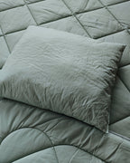 Zestaw Blankies: Kołdra (140x200) + Poduszka (50x60) –  kolor - Szałwiowy
