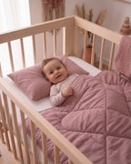 Zestaw Blankies: Kołdra (100x135) + Poduszka (40x60) – Mniej warstw, więcej snu - kolor - retro róż