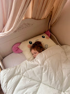 Zestaw Blankies: Kołdra (140x200) + Poduszka (50x60) – Mniej warstw, więcej snu - kolor - Słoneczne Ecru