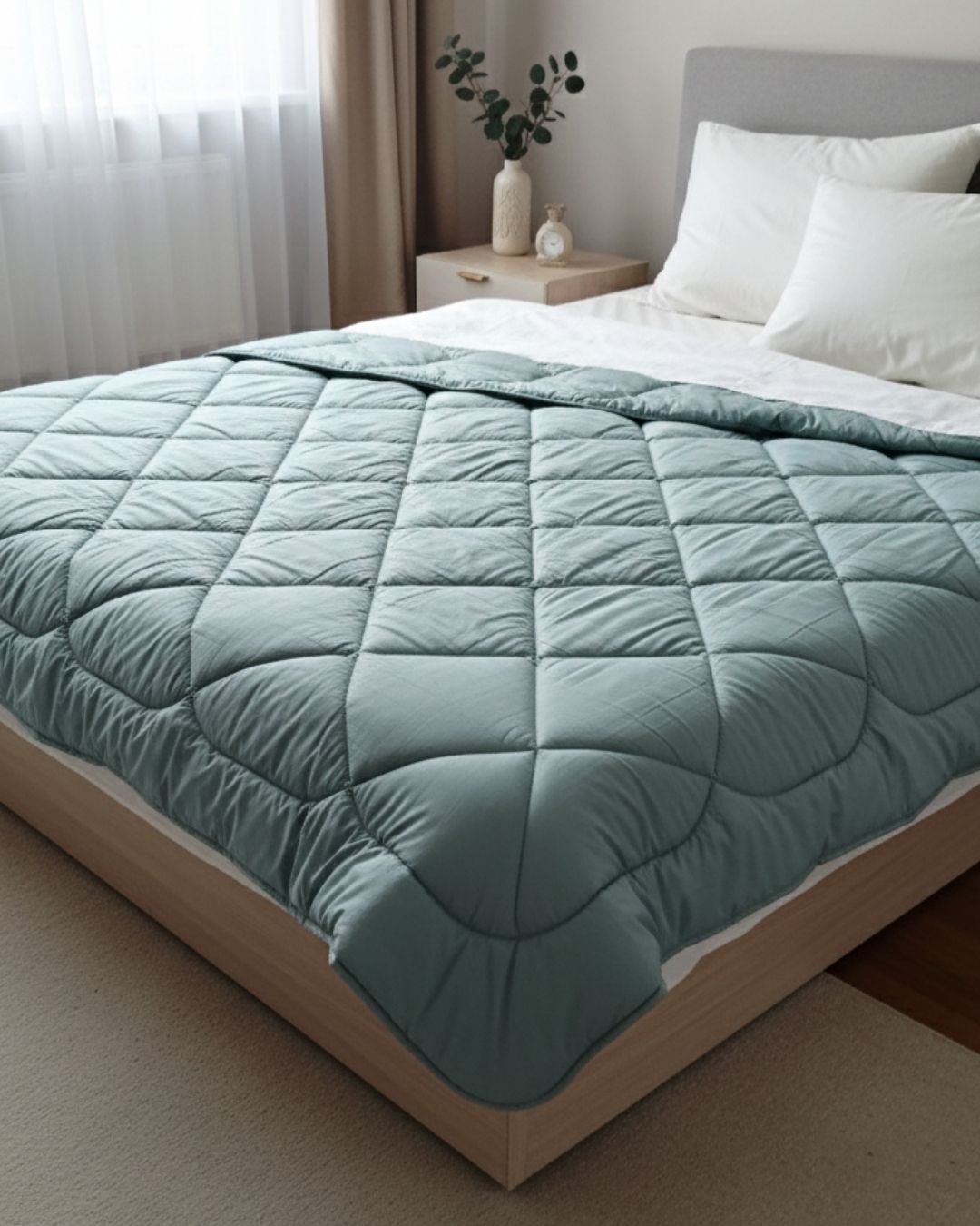 Kołdra Bezposzewkowa Blankies (140x200) – Twoja oaza dobrego snu  - kolor - Szałwiowy