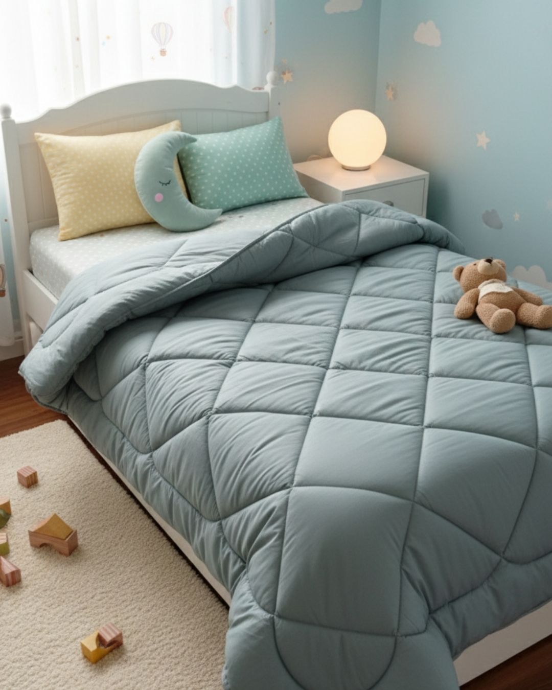 Kołdra Bezposzewkowa Blankies (140x200) – Twoja oaza dobrego snu  - kolor - Szałwiowy