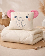 Zestaw Blankies: Kołdra (140x200) + Poduszka (50x60) – Mniej warstw, więcej snu - kolor - Słoneczne Ecru